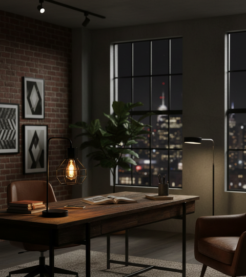 Statment Black Table Lamp