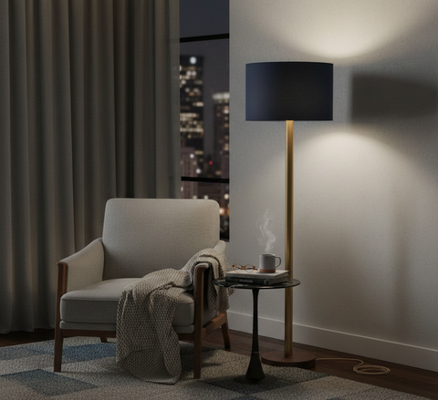 Minimalist Blue Floor Lamp