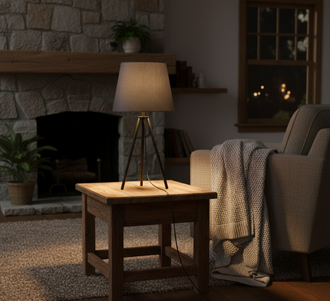 Stylish Dark Grey Table Lamps