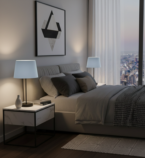 Modern Grey Table Lamp