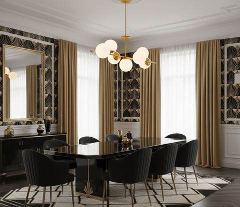 Modern Gold Track Chandelier