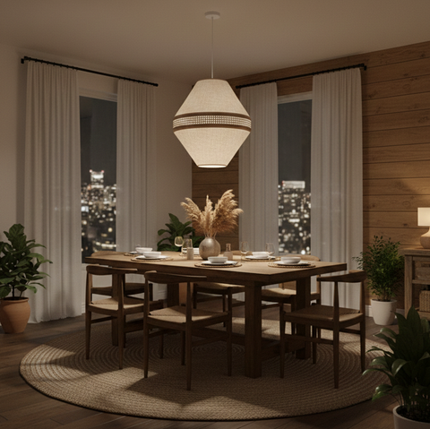 Elegant Beige Pendant Ceiling