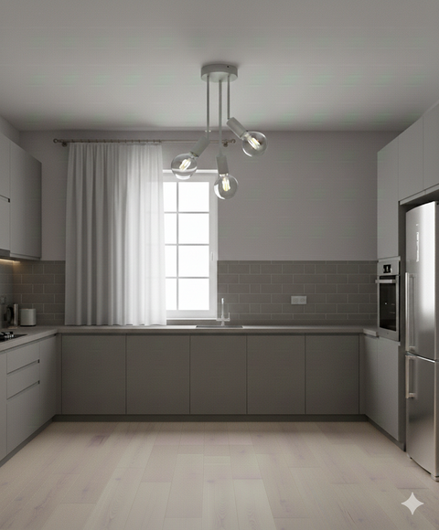 Minimalist Grey Ceiling Lamp