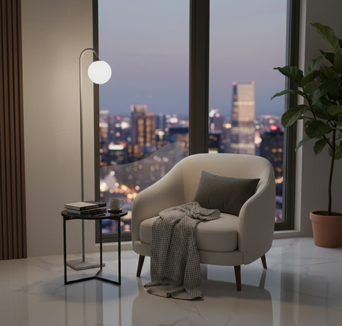 Modern Grey Floor Lamp