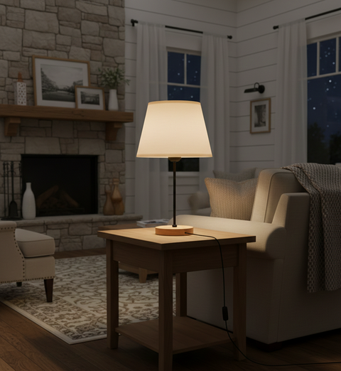 Modern Light Beige Table Lamp