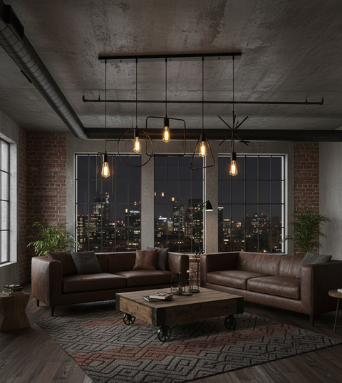 Industrial Black Track Pendant