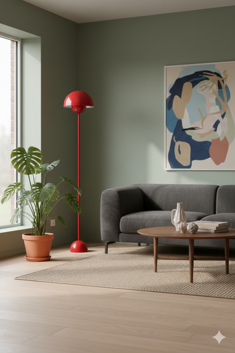 Modern Red Floor Lamp
