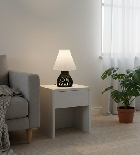 Modern Black & White Table Lamp