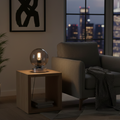 Grey Glass Ball Table Lamb