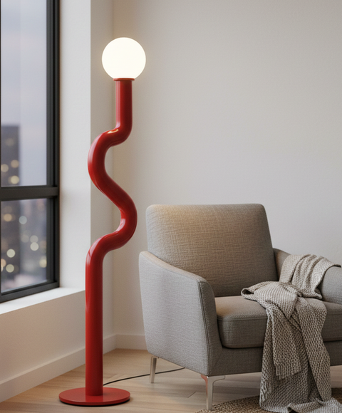 Modern Red Floor Lamp