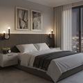 Armed Black Wall Lamp