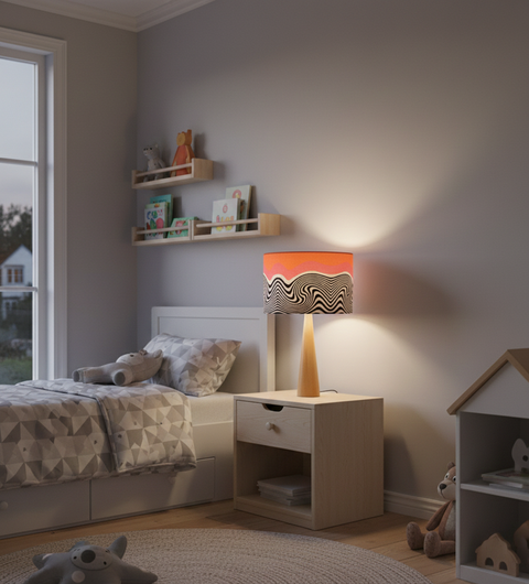 Printed Shaded Table Lamp