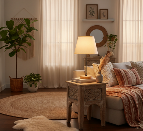 Modern Off White Table Lamp