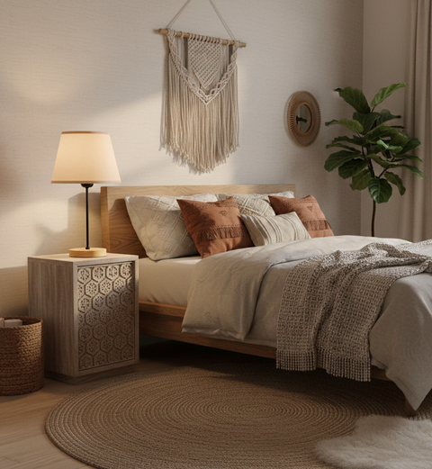 Modern Light Beige Table Lamp