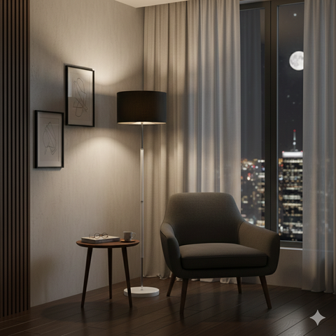 Modern Grey Stand Lamp