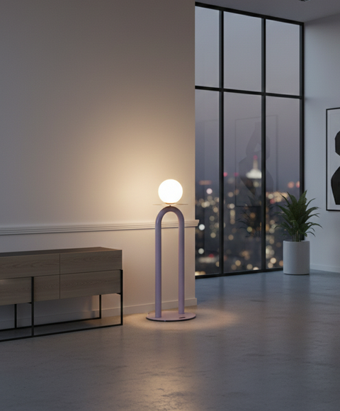 Minimal Pink Floor Lamp