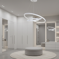 Modern White LED Spiral Chandelier