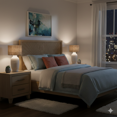 Minimal Beige Table Lamp