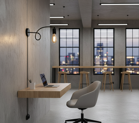 Minimal Black Wall Lamp