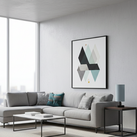 Grey Cylinder Table Lamp