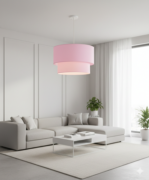 Contemporary Pink Powder Shade Pendant Ceiling