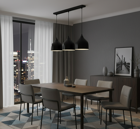 Essential Black Track Pendent