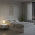 Modern Light Beige Cylinder Table Lamp