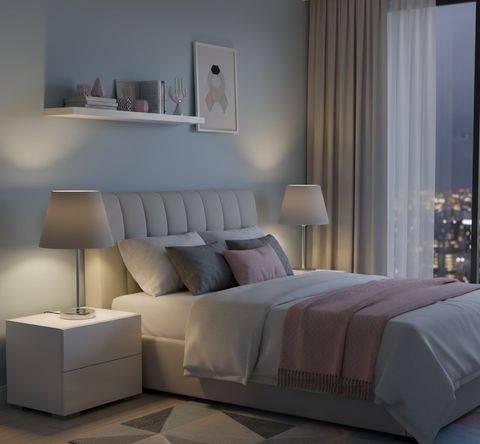 Modern Silver Table Lamp