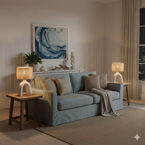 Minimal Beige Table Lamp