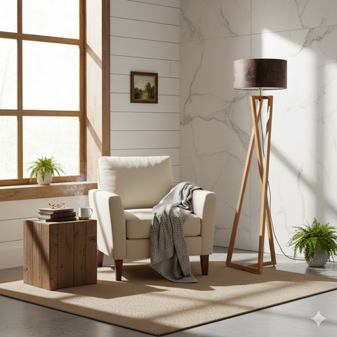 Modern Brown Floor Lamp