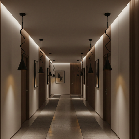 Single Pendant Black Celling Unit