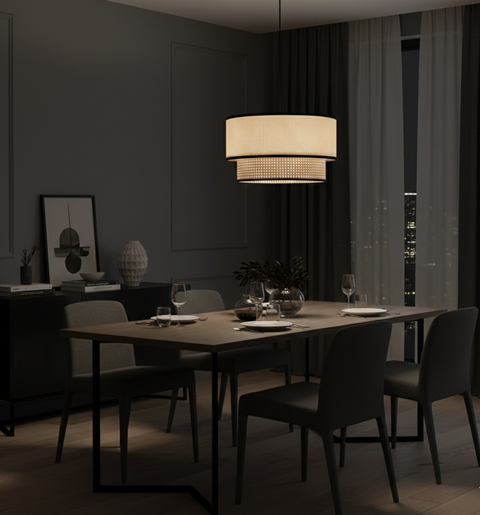 Modern Rattan Single Pendent