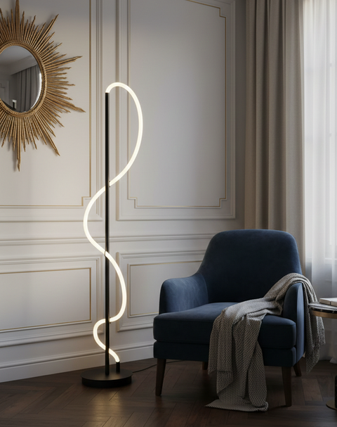 Black LED Floor Lamp
