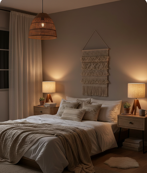 Tripod Shaded Table lamp