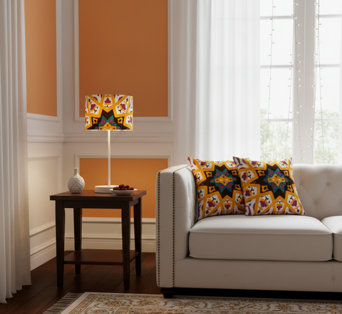 Printed Shaded Table Lamp