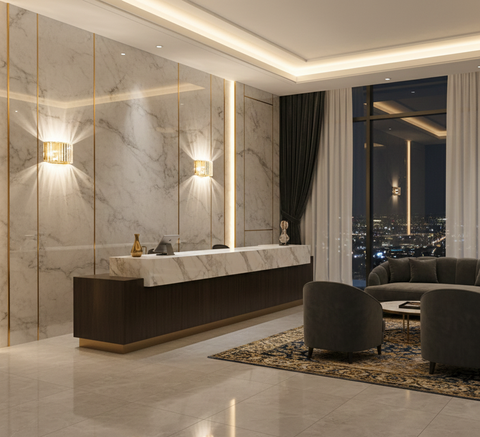 Crystal Glass Flush-Mounted Wall Light