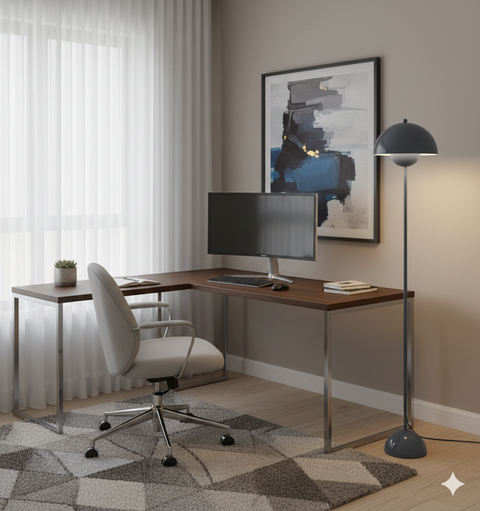 Modern Dark Grey Floor Lamp
