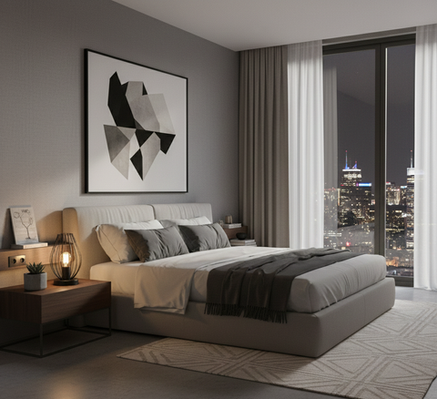 Minimalist Black Metal Table Lamp