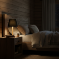 Black Shade Wooden Lamp