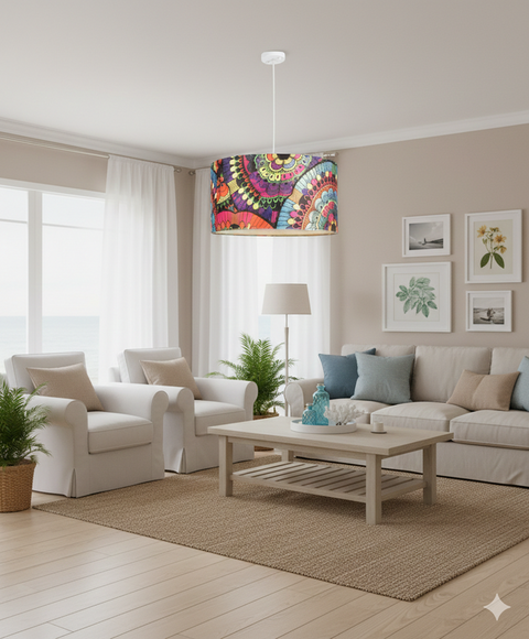Modern Printed shade Pendant
