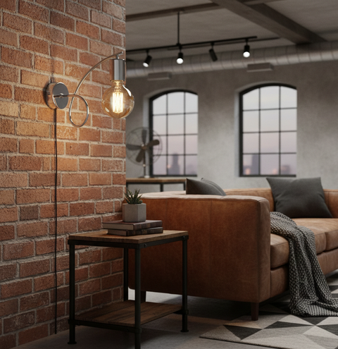Minimal Silver Wall Lamp