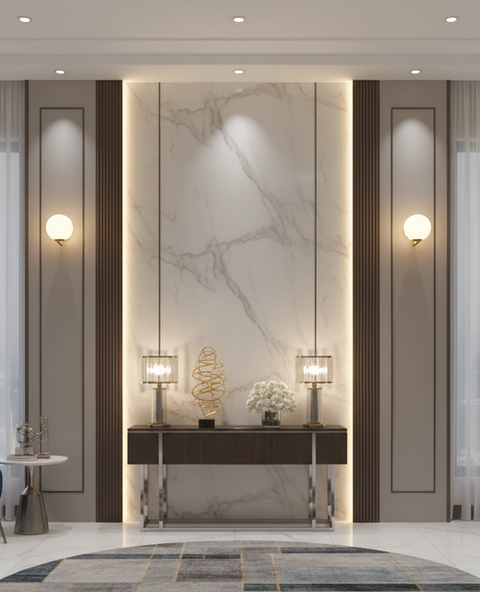 Modern Gold Flushed Wall Lamp