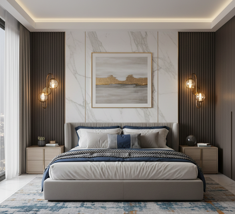 Unique Curved Golden Wall Light