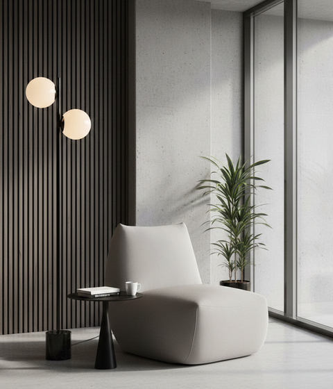 Elegant Black & White Floor Lamp