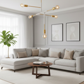 Modern WhiteBranched Chandelier