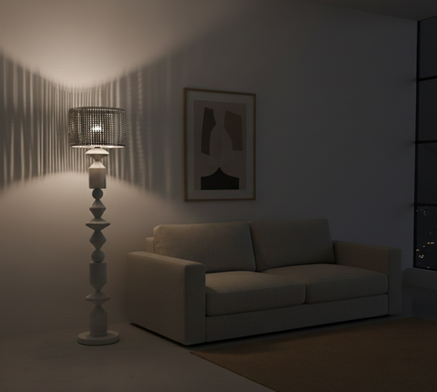 Artistic  Modern White Floor Lamp