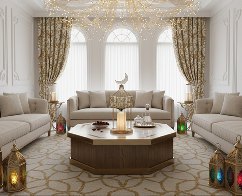 Golden Islamic Table Lamp