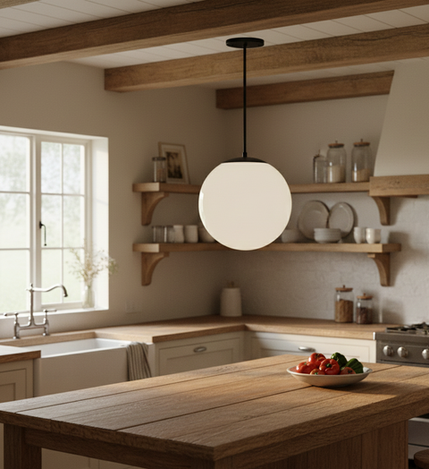 Modern Black Single Pendant