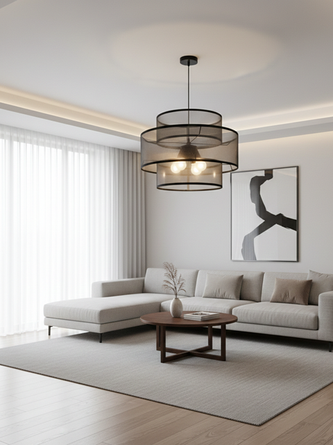 Transparent Linen Pendant Ceiling