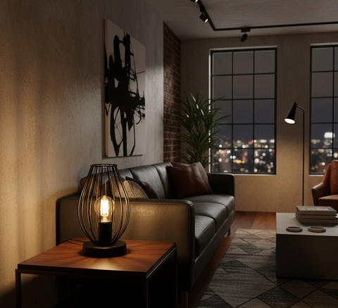 Minimalist Black Metal Table Lamp